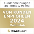 ProvenExpert - von Kunden empfohlen 2024